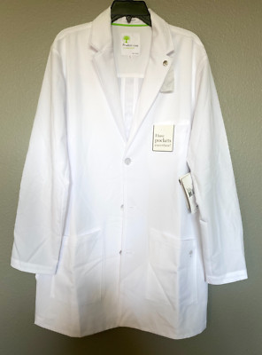 Healing Hands The White Coat 5100 Men's Logan Lab Coat Modernist Size Large NWT