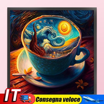 Full Embroidery Eco-cotton Thread 18CT Printed Teacup Cross Stitch Kit Artwork