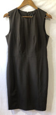 Ann Taylor Sleeveless Brown Virgin Wool Blend Fitted Dress 10 Career Workwear