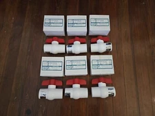 Lot (6) American Granby Co - PVC Ball Valve - 1" Slip - 150psi - 910-081 SCH 80