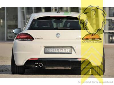 Rieger Heckansatz Heckspoiler Diffusor für VW Scirocco 3 schwarz glänzend für R-