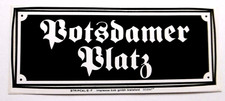 Souvenir-Aufkleber Potsdamer Platz Berlin Motiv altes Strassenschild Preußen