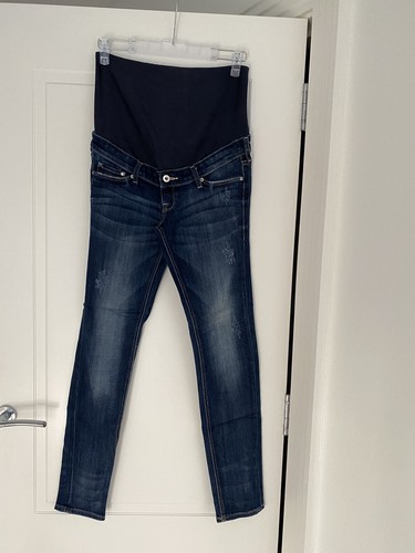 H\u0026M H And M Maternity Denim Jeans With Belly High Fabric Mama Skinny High  Rib | eBay