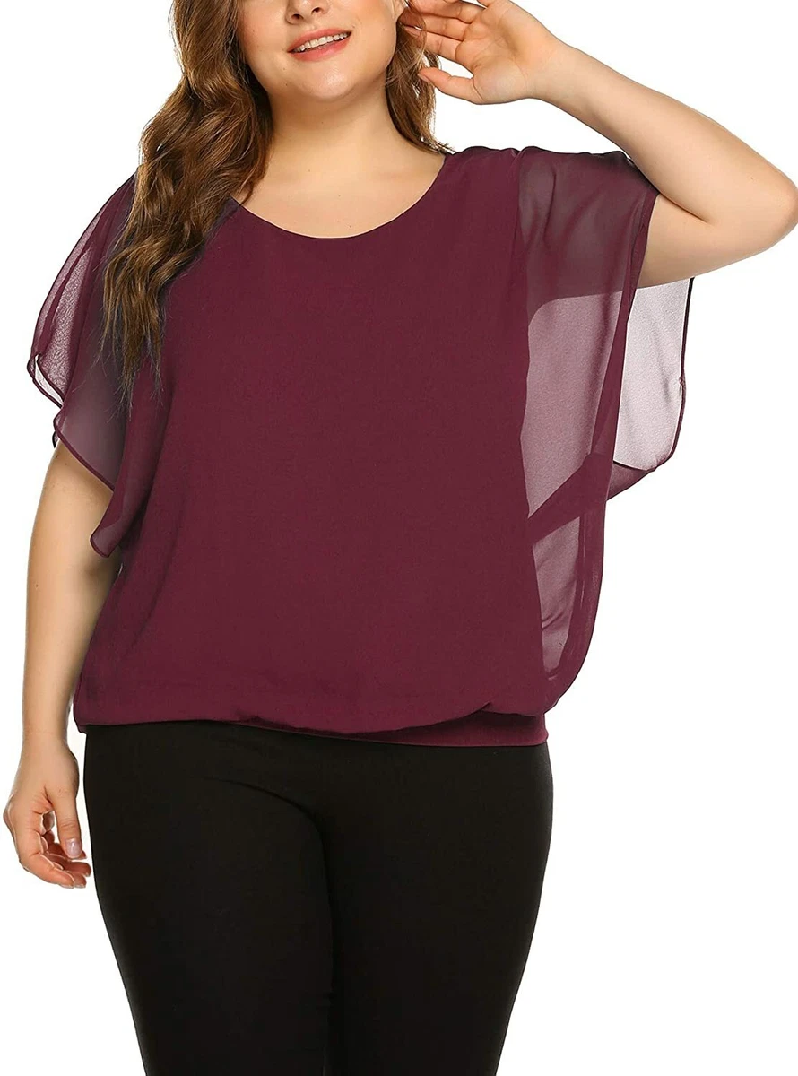 Plus size batwing sales sleeve tops