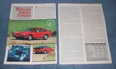 1984 Nissan 200SX Turbo Vintage Road Test Info Article 