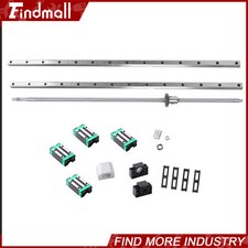 Findmall HGR20 Rail 800mm SFU1605 Ball Screw Kit w/BF12 BK12 for CNC