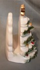 Vintage Lefton Christmas Tree Napkin Holder & Handicap Village Girl w/Presents — photo 6