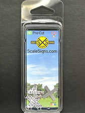 HO-2000-006-P / 1:87 Scale Street  Railroad Signs / Pre-Cut Crossbuck