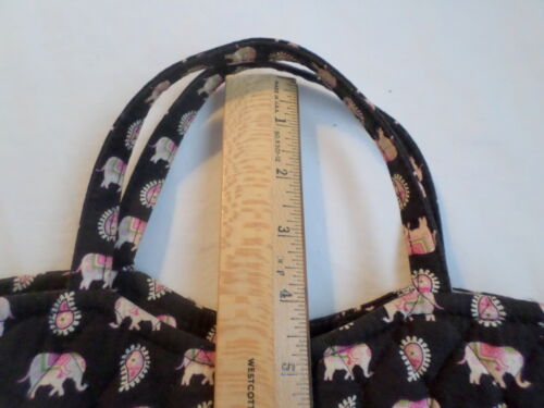 Vera Bradley Pink Elephants Bag Purse Handbag Expandable Made in USA - Picture 12 of 12
