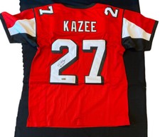 New NFL Damontae Kazee Autographed Atlanta Falcons Custom Jersey Numbered XL