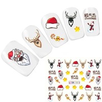 Tattoo Nail Art Nikolaus Weihnachten Schneemann Aufkleber Nagel Sticker