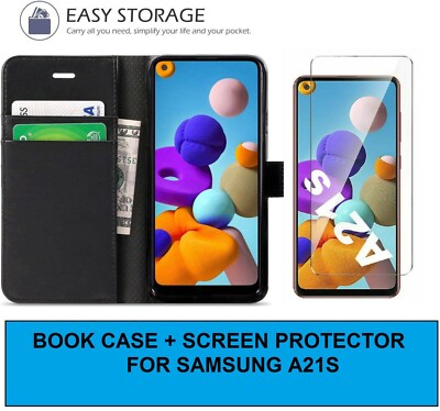Samsung Galaxy A21s Hülle Case Cover + Hartglas Displayschutz für Samsung A21s