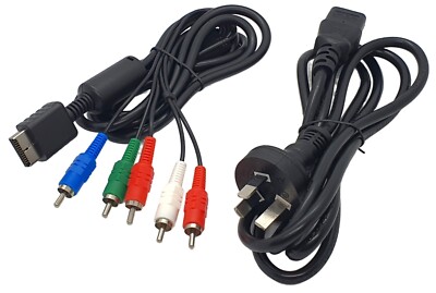Original PlayStation 3 Fat Console Component AV Cable & Power Cord