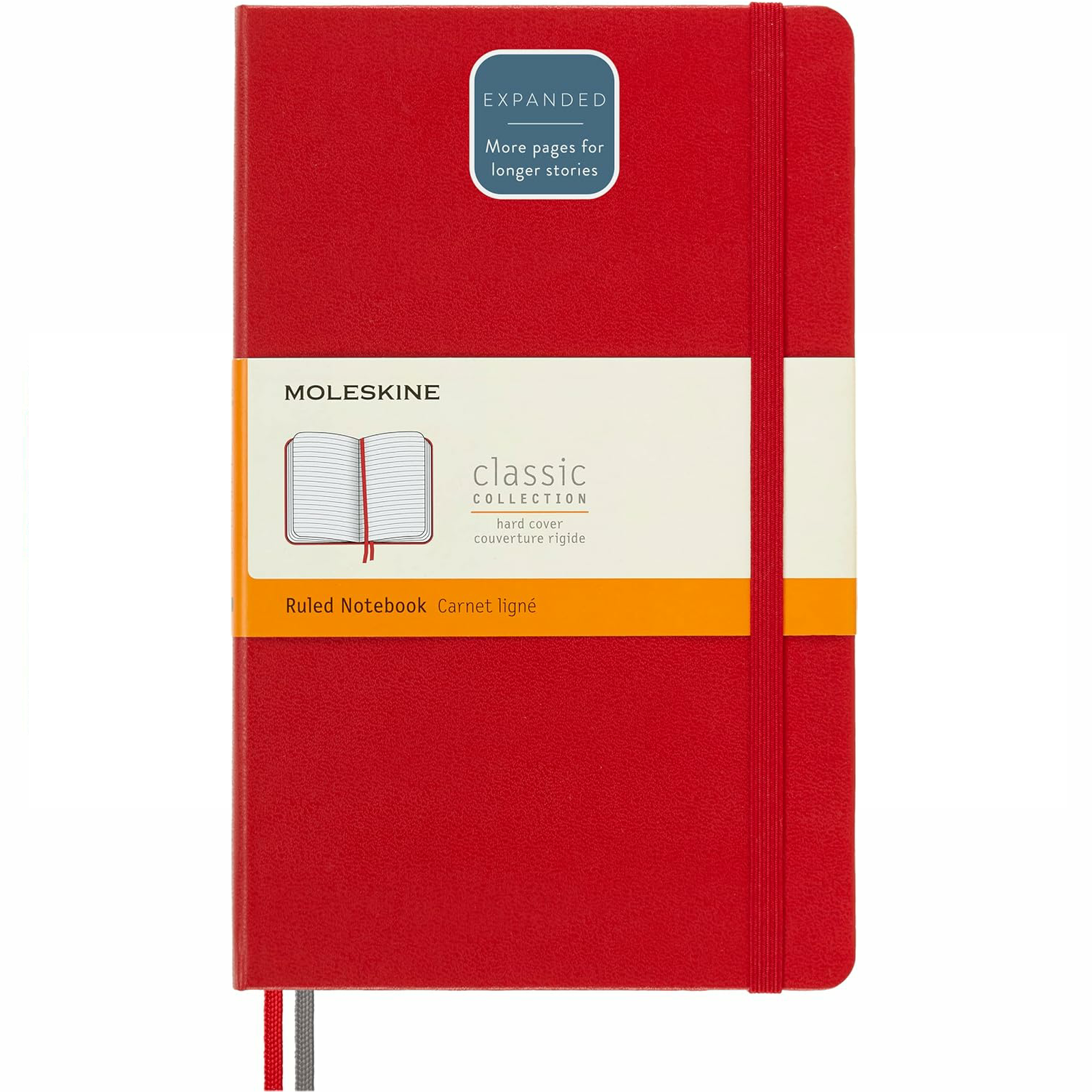 Moleskine Classic Expanded Soft Cover Large Notebook - Scarlet Red - Ruled