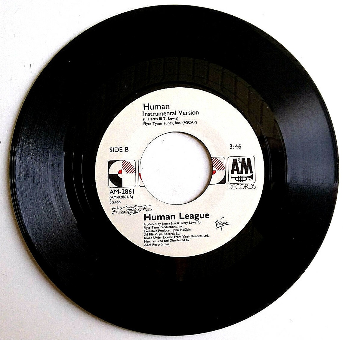 HUMAN LEAGUE - I'm Only Human 45 RPM Vinyl Record AM-2861 PICTURE