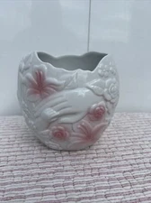 Vintage FTD,'Especially For You'Ceramic Vase,Hand Holding a Child's Hand 1993