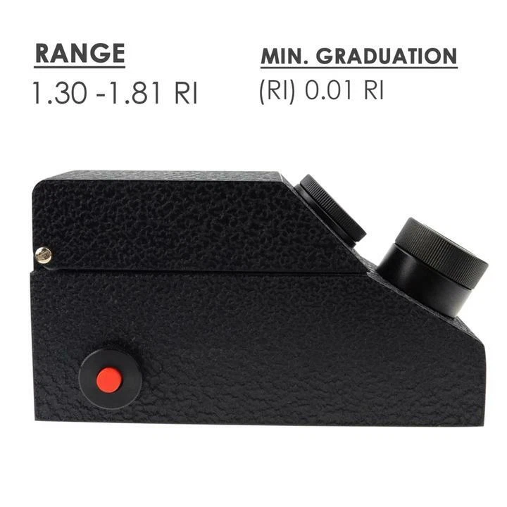 Refractómetro gema división escala 0,01 nD con luz LED incorporada + calidad de aceite RI Foto 4 de 4