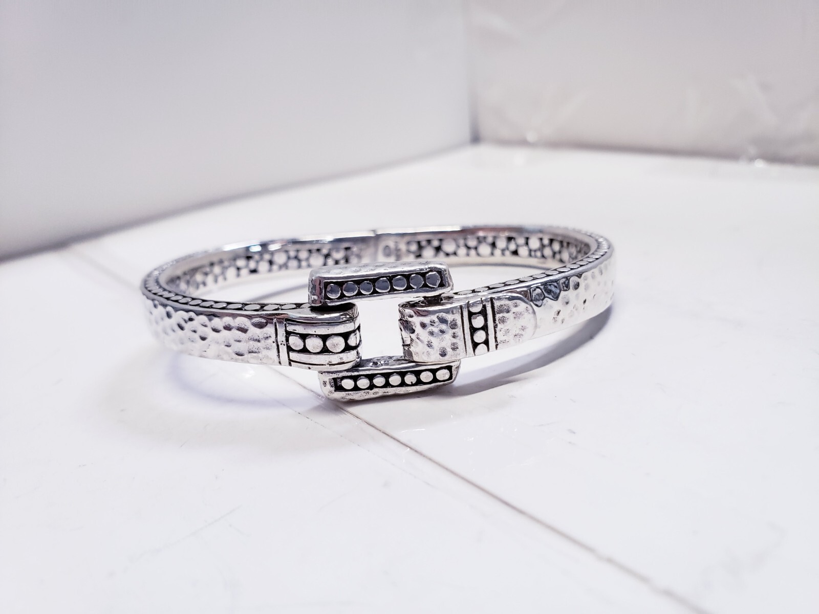 JTV Silver "Trusting Intentionally" Bangle Bracel… - image 1