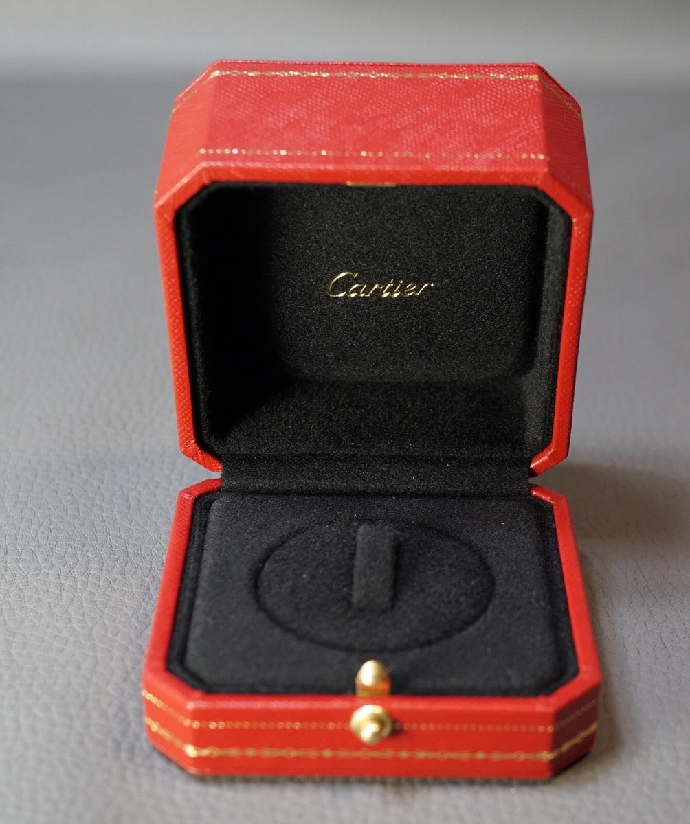 VTG French Cartier Diamond Engagement Ring Presentation Gift Box