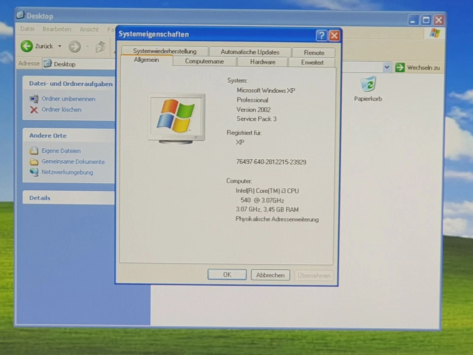 ASUS P7H55-M LX Windows XP Gamer PC Computer 500GB 4GB DVD i5 3,07 GHz Klassiker - Bild 3 von 4