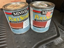 NOS 2-pack 1-quart Minwax Polyshades AMERICAN CHESTNUT GLOSS Stain Polyurethane