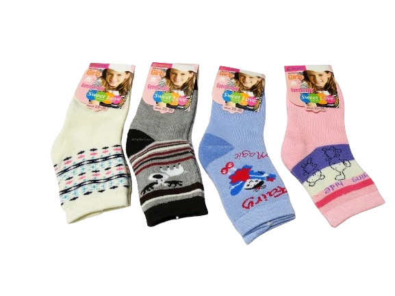 PESAIL 4 Paar Mädchen Kinder Socken Wintersocken dicke Socken Freizeitsocken