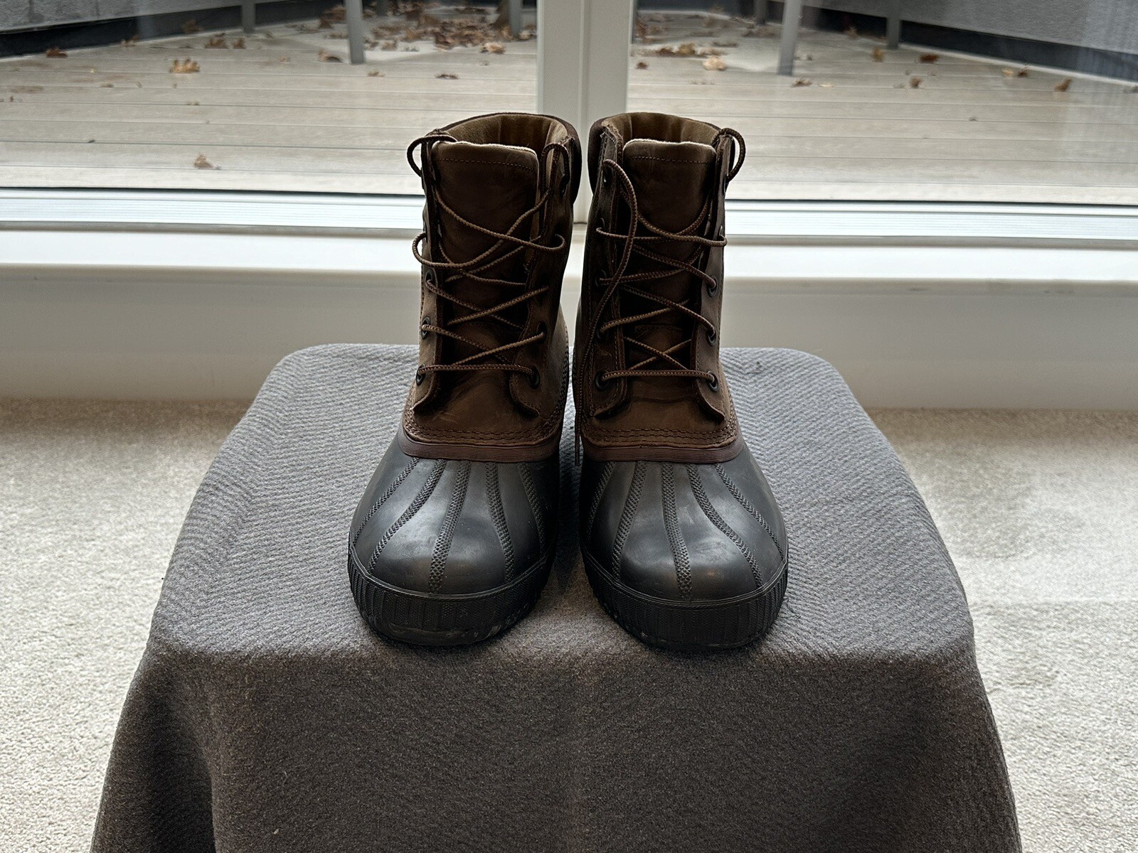 Sorel Men Boots Brown Leather/Black Rubber UK Size 12 eBay