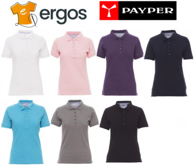 Payper GLAMOUR 5 Button Short Sleeve Polo Shirt Women - Flanked T-Shirt T-Shirt