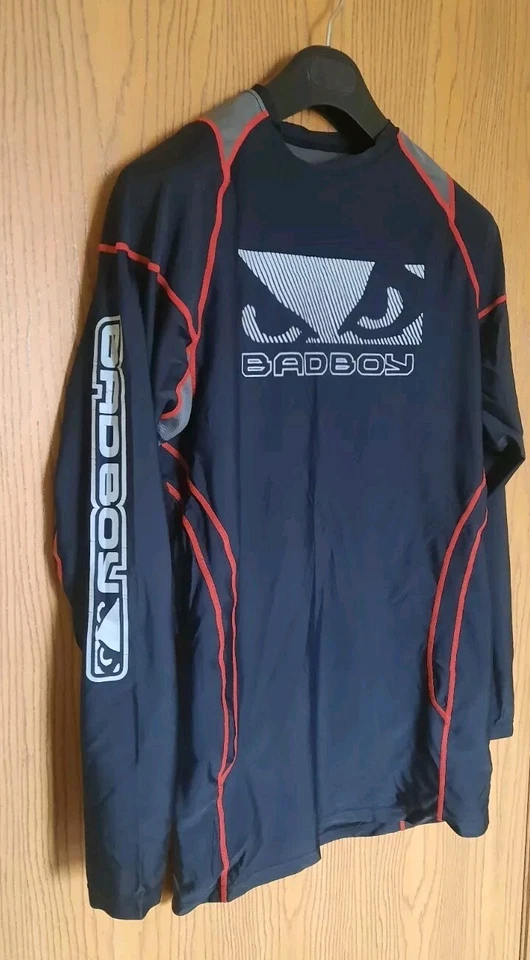 Camisa de compresión Bad Boy Pro Series para hombre negra y gris manga larga talla L Foto 3 de 4