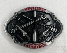 Mechanic  Guaranteed To Perform  Metal Belt Buckle