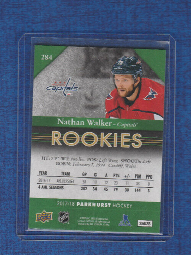 2017-18 Parkhurst Hockey Rookie Card # 284 Nathan Walker - Bild 2 von 2