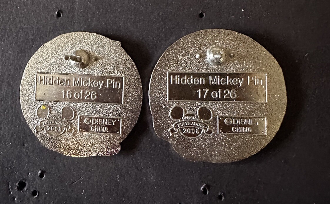 Disney Pin Set 2008 Hidden Mickey A - Z Alphabet Complete