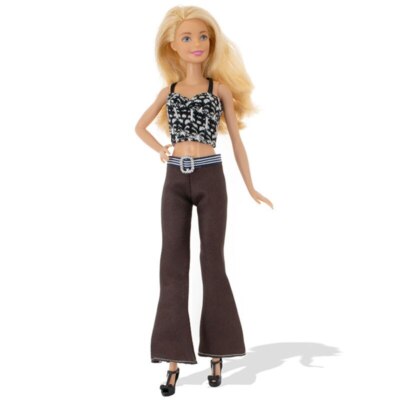 1Set Mode-Outfits Für Barbie-Puppe Kleidung Rosa Blau