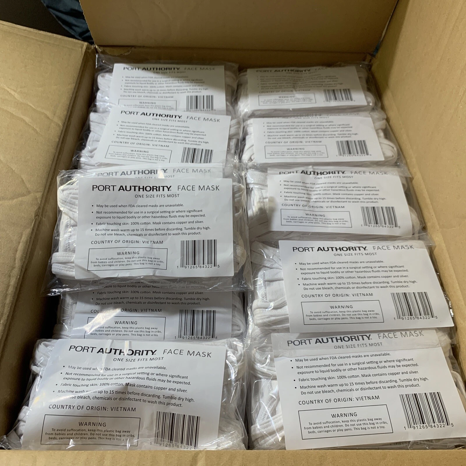 Lot 500 Ct Bulk CASE 😷 White Facemask Reusable Washable Face Mask Semi Disposal