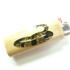 Snake Cobra Lighter Case Holder Sleeve Cover Fits Bic Lighters