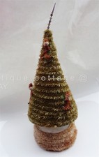 antike MUSIK Aufzieh-WEIHNACHTSBAUM PFEIFENPUTZER WEIHNACHTSMANN ORNAMENT Quecksilber Glas tp