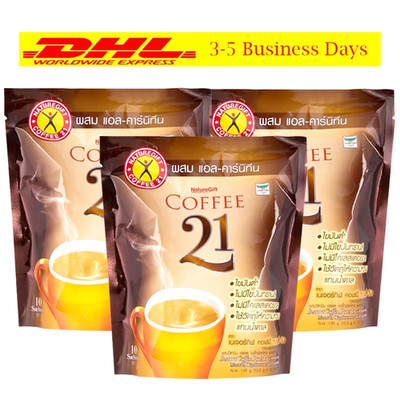 3xNatureGift Coffee 21 Plus L-Carnitine Slimming Weight Control Shape 10 Sachets