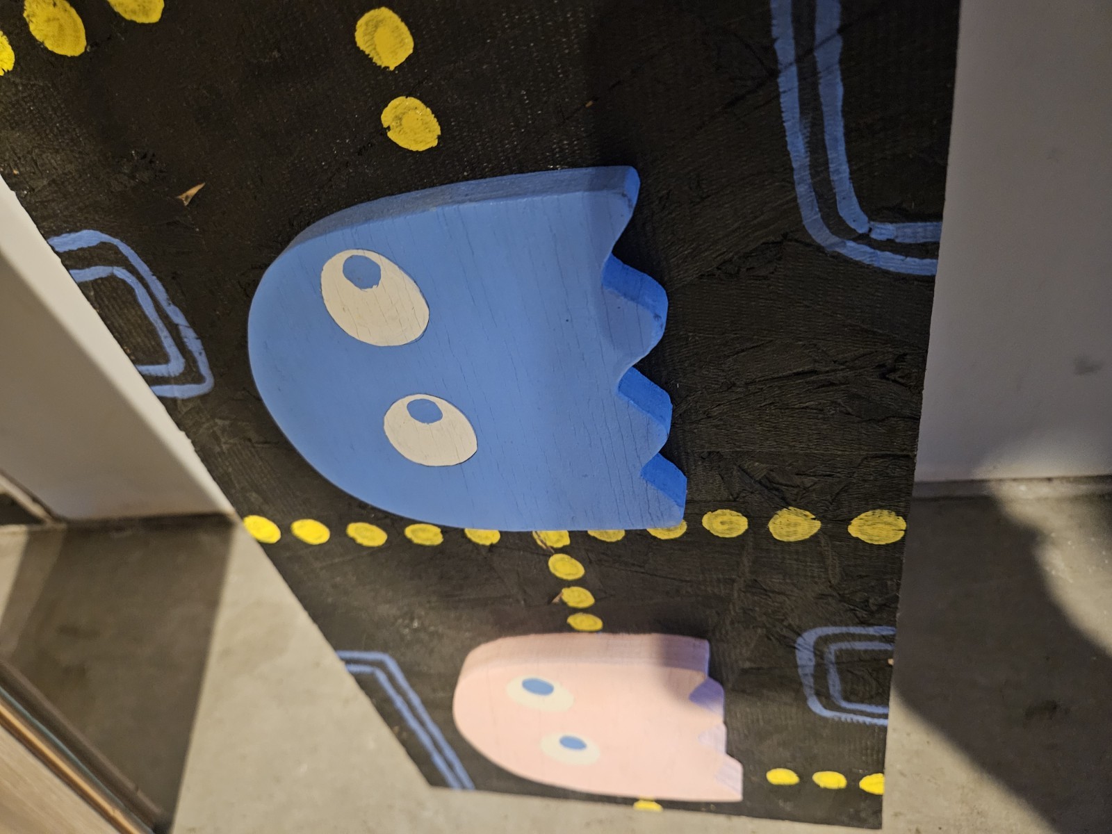 PAC MAN ARCADE GAME WOOD SIGNAGE COOL VINTAGE  ART CLASSIC RARE Great For Caves!