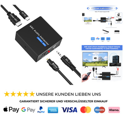 HDMI ARC Audio Adapter 192kHz Optik L R Ausgang