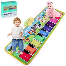 Floor Piano Mat for Toddlers,Baby Kids Sensory 110 Centimeters, Turquoise