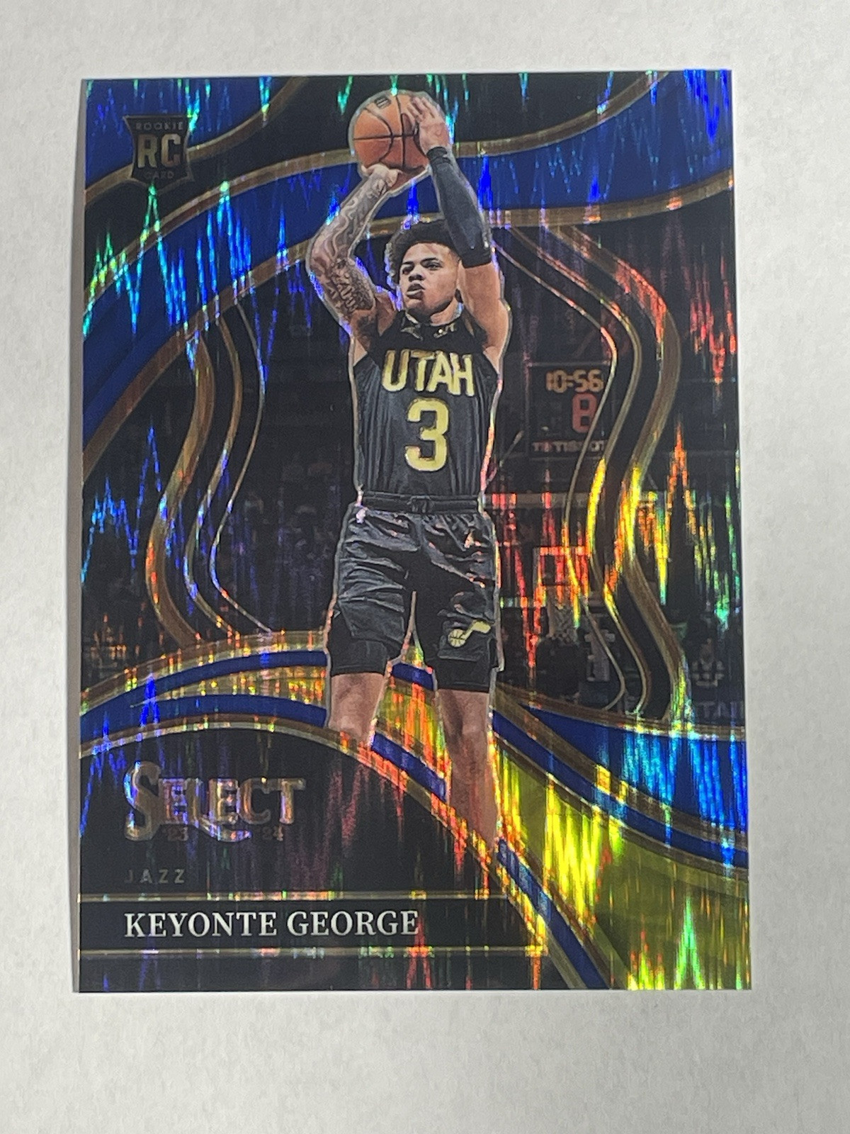 Keyonte George 2023 Select Rookie Tectonic Blue Courtside Utah Jazz RC SP /99