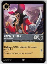 Captain Hook - Forceful Duelist Common Reign of Jafar 186/204 Disney Lorcana NM