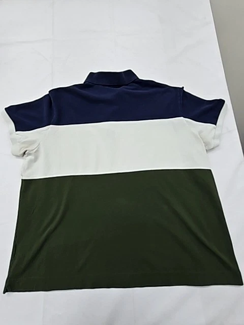 Polo Lacoste homme 3XL Colorblock en coton bleu marine, blanc, vert France (t... - Photo 2/4