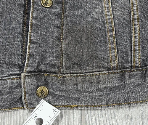 Chubbies Men's Fade Gray Denim Sherpa Black Lined Trucker Jacket Pockets Size M image 21