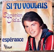 Disque vinyle 45 tours Christian Vidal 2 titres collection vintage