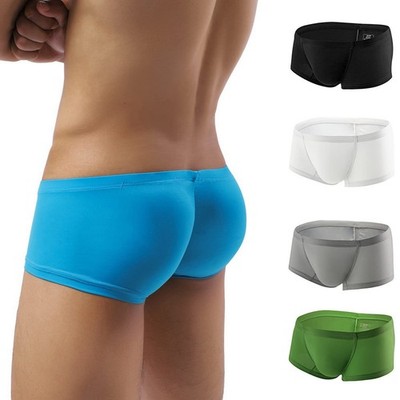 HerrenShorts GayUnterwäsche aus atmungsfähigem Eisseide Slip Boxershorts, M