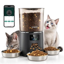 Automatic Cat Feeder for 3 Cats, 6L/25 Cups Smart WiFi Pet Feeder, Strong Ant...