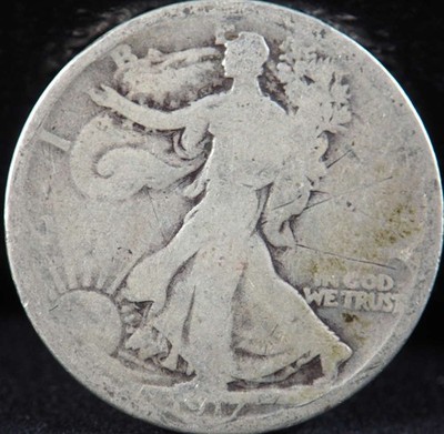 1917 P Walking Liberty Half Dollar 90% Silver About Good (AG) - SKU 10USHD