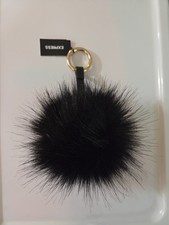 Gold Tone Pom Pom Bag Charm Holder Purse Charm Handbag Accessory Express