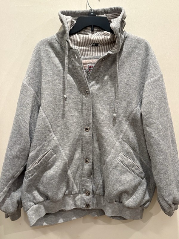 VTG New York Girl - Hooded Jacket Women’s Sz Small 14-16  Button Front - Lined